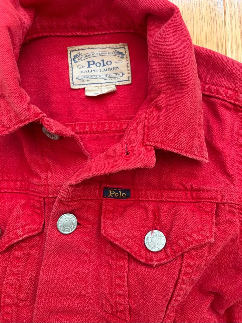 Polo Ralph Lauren Kids Red Denim Jean Jacket